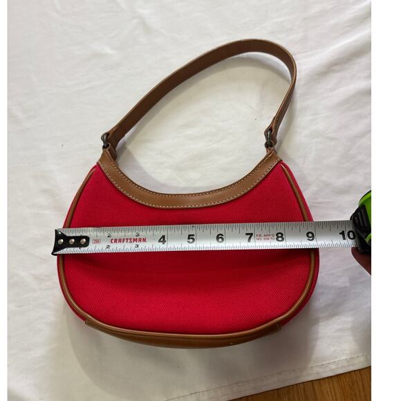 Fossil Vintage Red Mini Shoulder Bag Y2k Minimalist Evening Formal Party Small - Picture 9 of 9